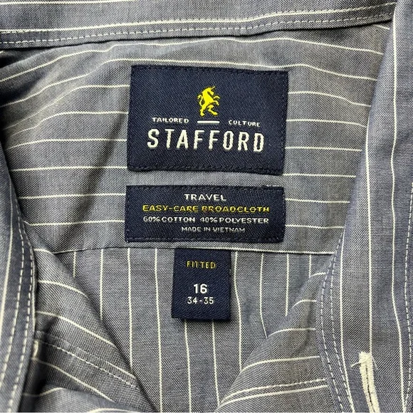 STAFFORD TRAVEL LONG-SLEEVED FITTED SHIRT - Picture 2 of 4